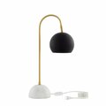 Lighting Business Honesty Marble Stone & Metal Table Lamp, Black LI3652912